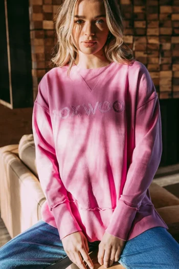 FOXWOOD Tracksuits|Track Tops-ILLUSION CREW FUCHSIA