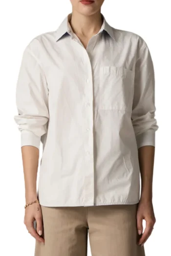 POL CLOTHING Shirts|Winter Style-INDUS SHIRT WHITE-BLUE