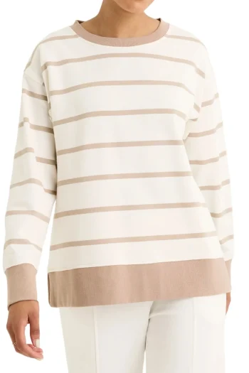 YARRA TRAIL Tops|Winter Style-INFINITY SWEAT SANDSTONE