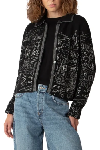 IVKO Jackets|Winter Style-JACQUARD JACKET BLACK