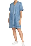 FOIL Dresses-JEAN-IOUS DRESS BLUE-WASH