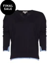 MADLY SWEETLY Jumpers-KEEPA V SWEATER NAVY