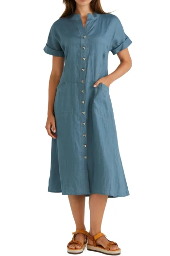 LANIA Dresses-KIARA DRESS SEAFOAM