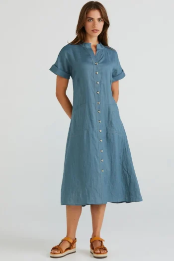 LANIA Dresses-KIARA DRESS SEAFOAM