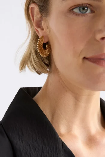 ELK Jewellery-KRUSEN HOOP EARRING GOLD