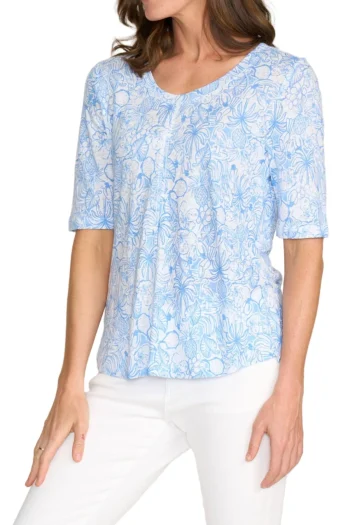 FOIL Tops-LEADING LADY TOP