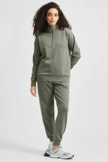 TOORALLIE Tracksuits|Track Tops-LOUNGE ZIP COLLAR