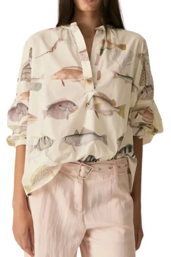 POL CLOTHING Shirts-LOUP SHIRT PRINT