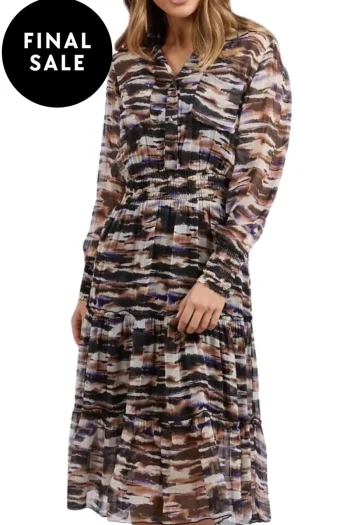 FOXWOOD Dresses-MALA ABSTRACT DRESS PRINT
