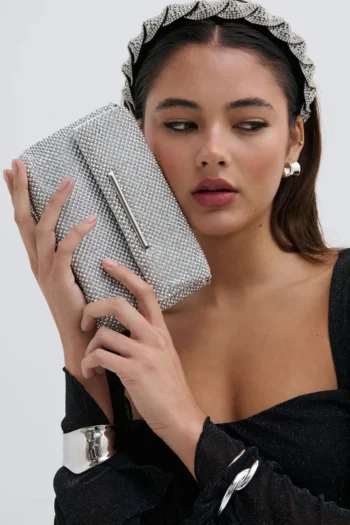 ANGELS WHISPER Bags-MARIE GLOMESH XBODY BAG SILVER