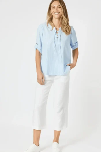 GORDON SMITH Tops|Weekend Edit-MARINE TOP BLUE-WHITE