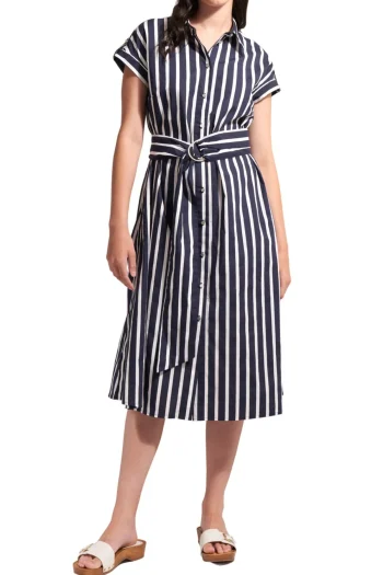 FOIL Dresses-MASTERCLASS DRESS NAVY-STRIPE