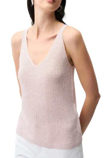 JOSEPH RIBKOFF Tops-METALLIC KNIT CAMI