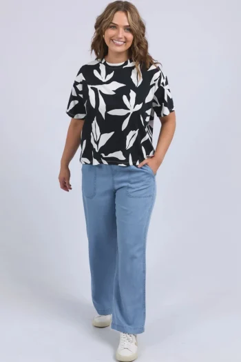 ELM T Shirts-MIMOSA TEE BLACK