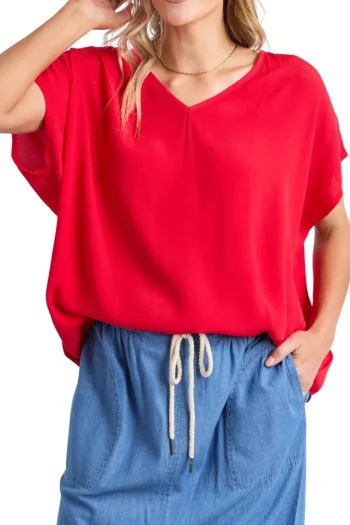 ELM Tops-NOOSA TOP POPPY