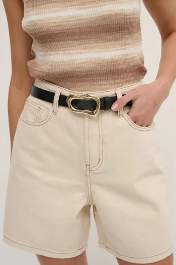 ANGELS WHISPER Belts-ORGANIC BUCKLE BELT BLACK