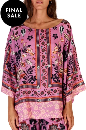 LULA SOUL Tops-PALERMO WIDE TEE BERRY