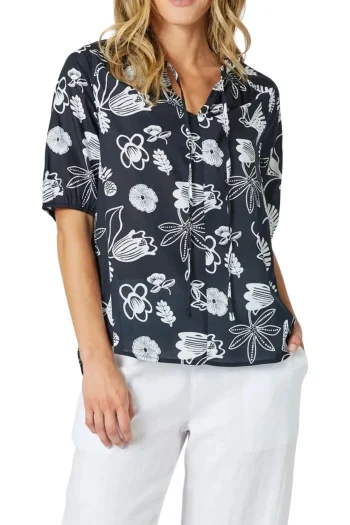 GORDON SMITH Tops|Weekend Edit-PALM SPRINGS TOP NAVY