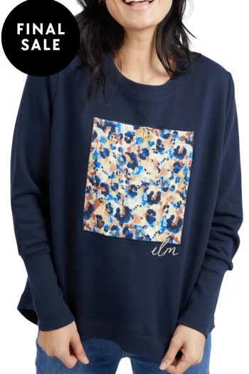 ELM Track Tops-PANORAMA CREW SAPPHIRE