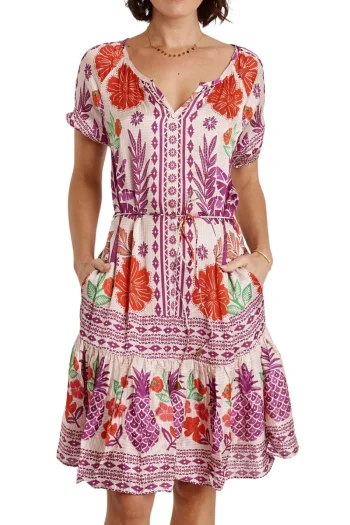 LULA SOUL Dresses-PARISIO DRESS FUSCHIA