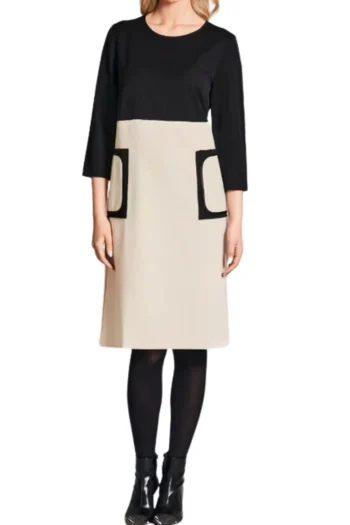 PERUZZI Dresses-PATCH POCKET DRESS SAND