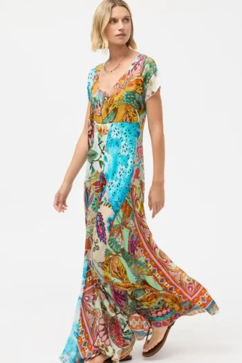 JOHNNY WAS Dresses-PATCHWORK DRESS MULTI