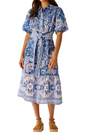 LANIA Dresses-PORTO DRESS BLUE