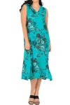 MADE IN ITALY Dresses|Weekend Edit-PRINTED DRESS AQUA-BLOOMS