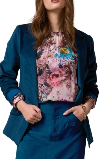 LOOBIES STORY Jackets|Winter Style-PRUDENCE BLAZER PEACOCK