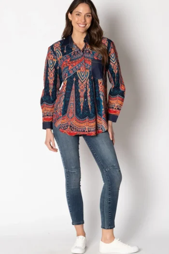 LULA LIFE Shirts|Winter Style-RAFAELA SHIRT PRINT