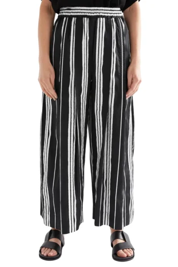 ELK Pants-REZA PANT BLACK-WHITE