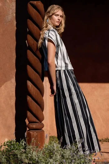 ELK Pants-REZA PANT BLACK-WHITE