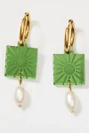 MARTHA JEAN Jewellery-RISE AND PEARL EARRINGS FERN