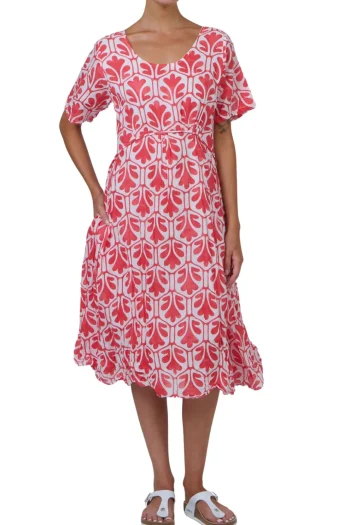 NAMASTAI Dresses-ROUND NECK COTTON DRESS