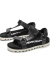ROLLIES Shoes-SANDAL TOOTH WEDGE BLACK