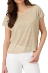 MONARI Tops|Weekend Edit-SEQUIN TEE CAMEL
