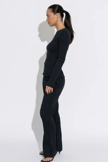 SARA FOX Tops|Winter Style-SHIORI L/S TOP MIDNIGHT