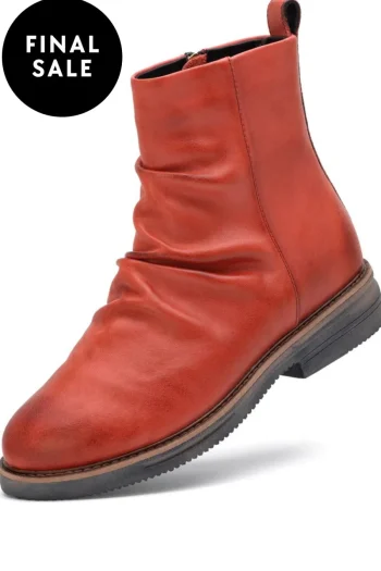 ROLLIES Shoes-SIDEZIP RISE RED