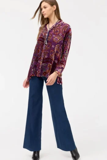 JOHNNY WAS Shirts-SLIM AUDREY COLLARED SHIRT MULTI