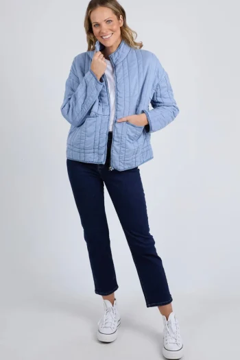 ELM Jackets|Winter Style-SPARROW QUILTED JACKET STEEL-BLUE