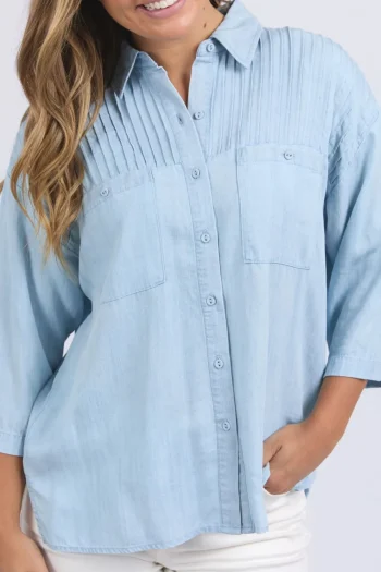 FOXWOOD Shirts-SPIRE SHIRT LIGHT-BLUE