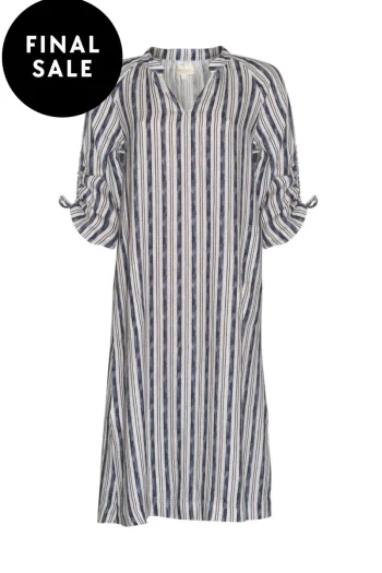 MADLY SWEETLY Dresses|Weekend Edit-SPOT THE STRIPE DRESS NAVY-SAGE