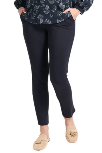 FOIL Pants-STRAIGHT & NARROW TROUSER TRUE-NAVY