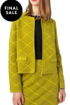 IVKO Jackets-STRUCTURE PATTERN JACKET MUSTARD