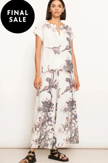 POL CLOTHING Tops-TAMBIE RAMIE TOP PRINT