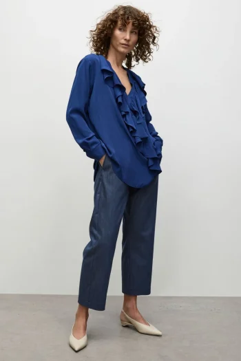 MELA PURDIE Pants|Winter Style-TAPERED FLAT PANT COBALT