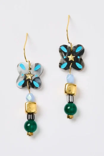 MARTHA JEAN Jewellery|Gift Guide-TILE EARRINGS MARBLE