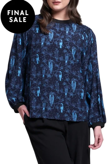 FOIL Tops-TIP OFF TOP BLUE