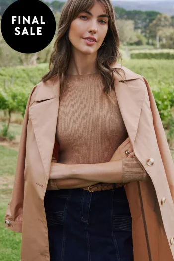 YARRA TRAIL Jackets-TRENCH COAT CARAMEL