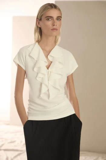 MELA PURDIE Tops-WAVE SHELL CREAM